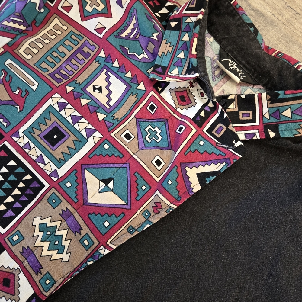 Vintage Roper Long Sleeve Aztec Vibe South Western Vibe - Picture 4 of 9